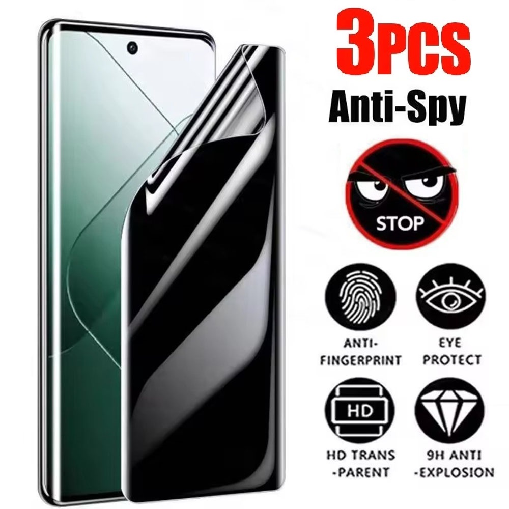 Oppo Reno 12 - 3 Buah Film Hidrogel Privasi untuk