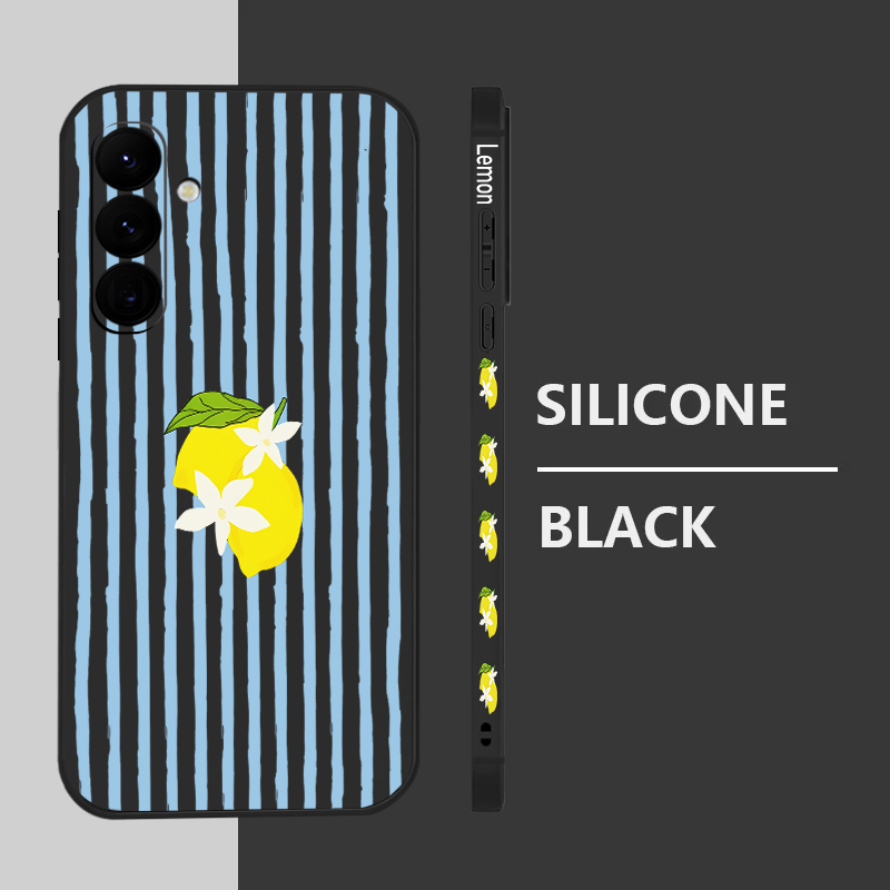 Casing HP TPU Motif Lemon Stri - Samsung Galaxy A55 ulasan dan harga
